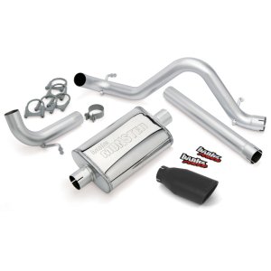 Jeep Wrangler Unlimited Performance Exhaust - Banks Power - Monster, Single Exit, Black Tip - Black - `12-`18